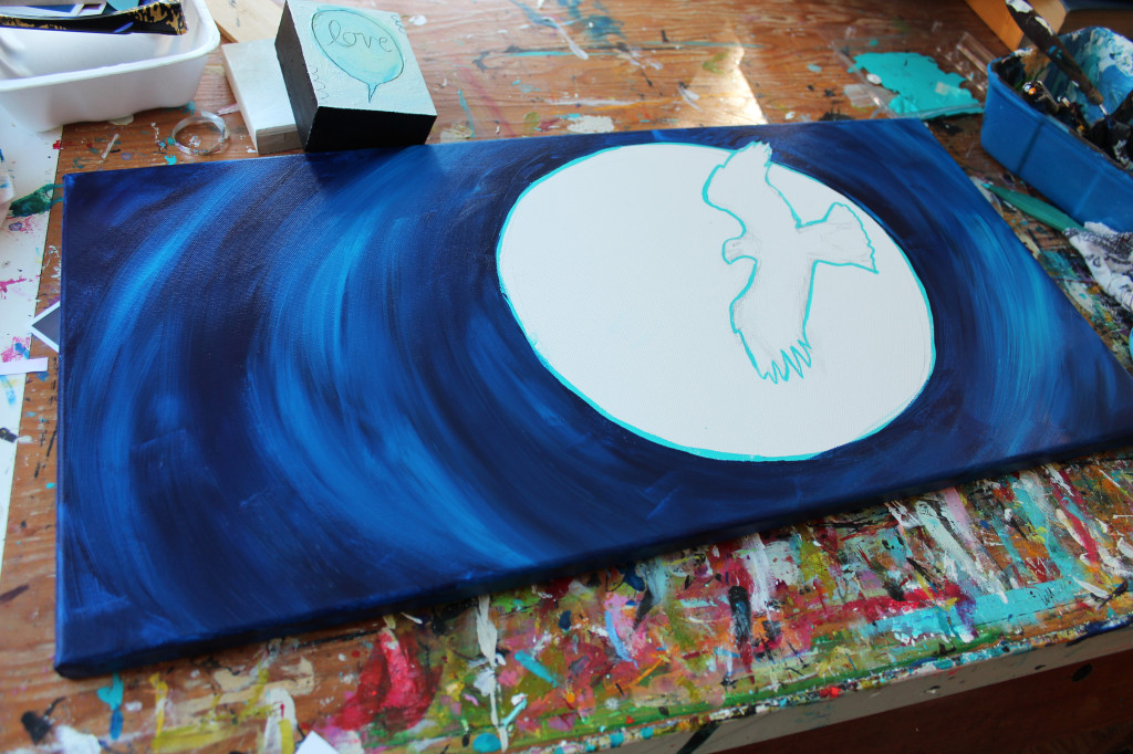 moon and eagle in progress